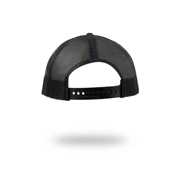 Black Trucker Hat | Woven Patch - Image 4