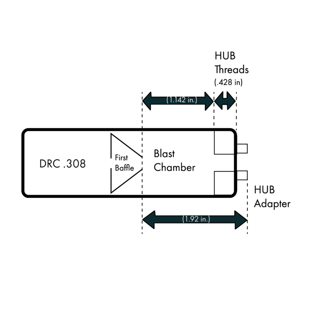 .308 Blast Chamber Drawing